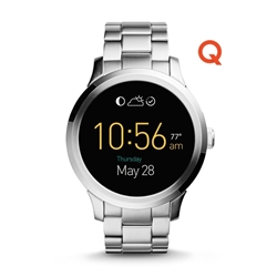 Q FOUNDER DIGITAL DISPLAY STAINLESS STEEL TOUCHSCREEN SMARTWATCH