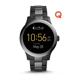 Q FOUNDER DIGITAL DISPLAY TWO-TONE STAINLESS STEEL TOUCHSCREEN SMARTWATCH