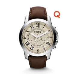 Q GRANT CHRONOGRAPH DARK BROWN LEATHER SMARTWATCH